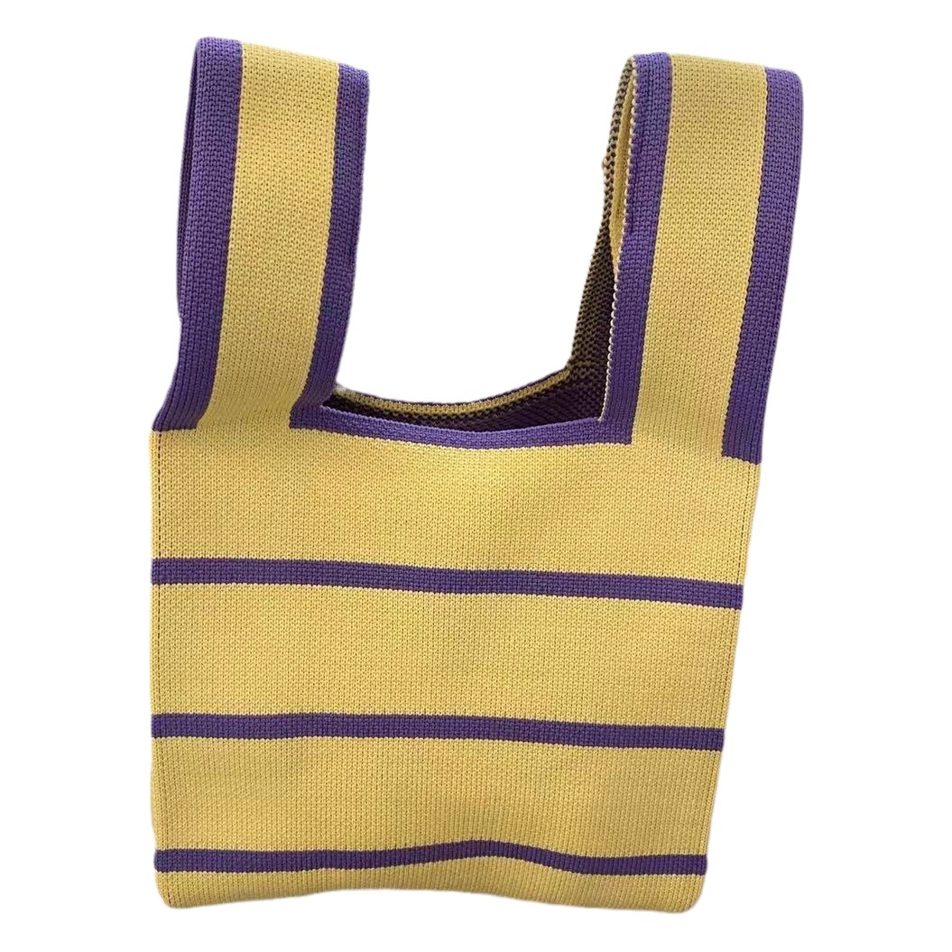 Nuevo Amazon bolsa de chaleco bolsa de punto al por mayor de gran capacidad bolsa de hombro del estudiante bolsa de lana bolsa de fábrica