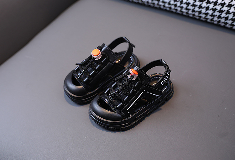 Children's Baotou Sandals 2023 Summer Boys Baby Soft Sole Velcro Beach Girls Korean Edition Sports Shoes_voghion.com