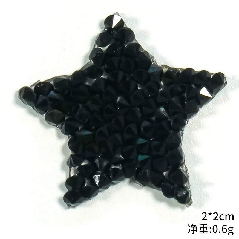 兆顺 Pentagonal hot diamond hot diagram, gel pattern cloth, shoe hat, bag, clothing auxiliary material hot melt glue network patch