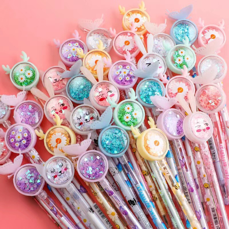 Black Gel Pen, High-Quality and Cute Water-Based Pen, Cartoon Carbon Signature Pen, Water Pen, Creative Stationery for Students, Wholesale
