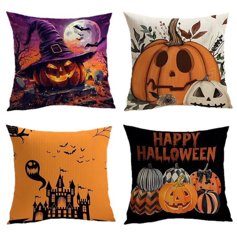 ZS クロスボーダー枕カバー temu 人気のハロウィンリネンぬいぐるみ正方形枕快適な枕 Amazon 卸売ウエスト|undefined