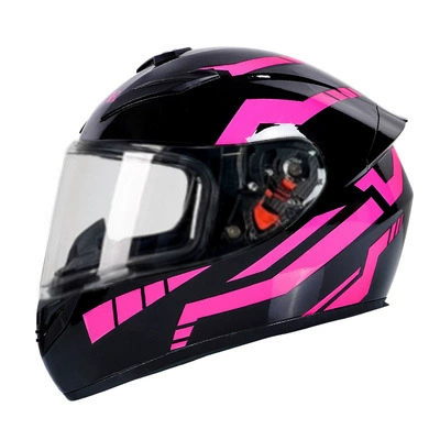 Four-Season Helmet, Foreign Trade | Motorcycle Safety Supplies - qk111-pink-warrior-with-clear-lenses-s