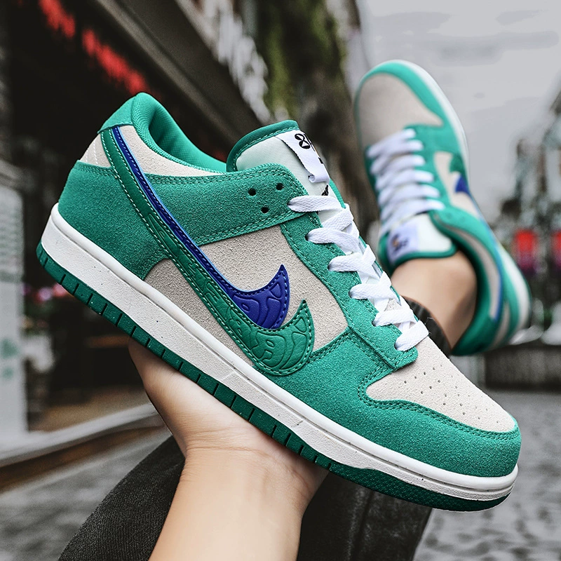 Putian shoes AJ women's shoes dunk low - red sailing white green double hook low - top marine ice tea men's board shoes