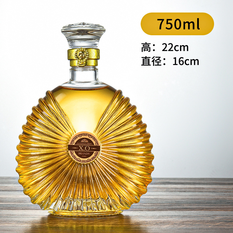 卸売 500 ミリリットルガラスワインボトル 0.5kg パックウォッカワインボトル XO ウイスキー赤ワインガラス空のワインボトル|undefined
