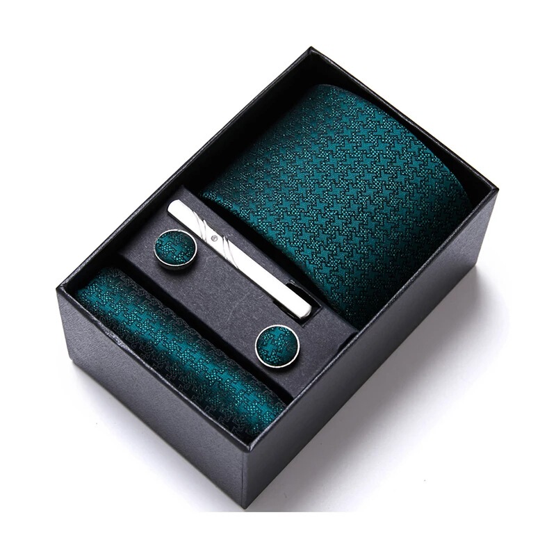 Tie gift suit small single custom men's business six-piece tie jacquard yarn-dyed in stock collar positioning LOGO