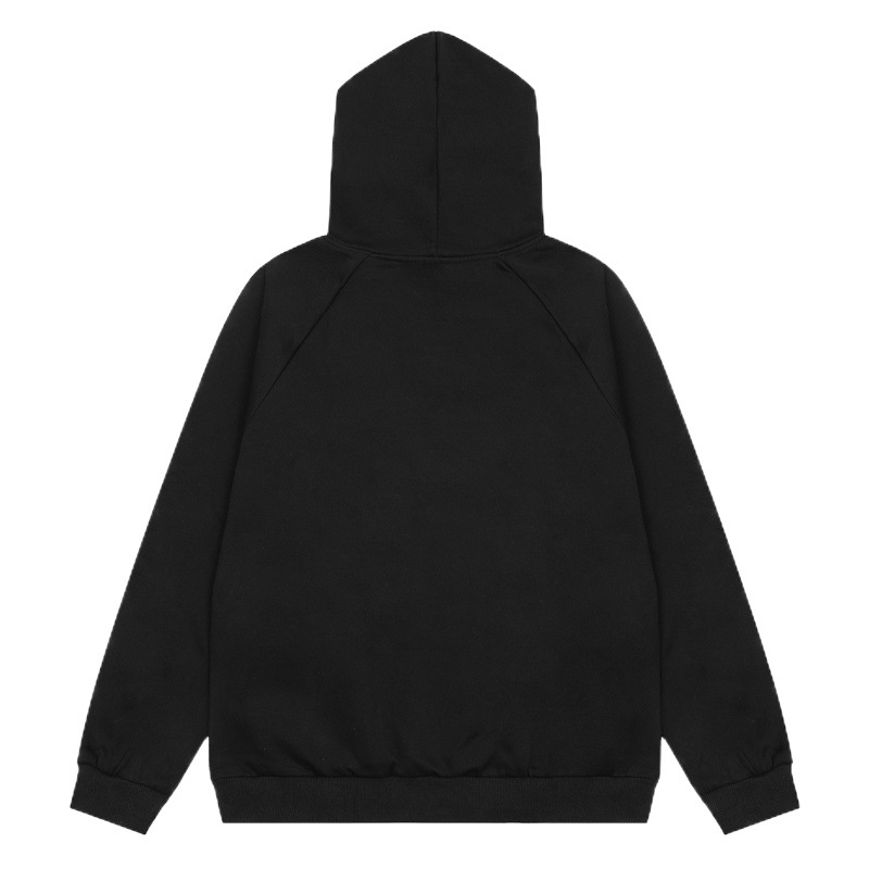 23ss otoño e invierno marca de moda europea y americana rojo y negro Tigre cabeza toalla bordado forrado de lana hombres y mujeres pareja traje casual al por mayor