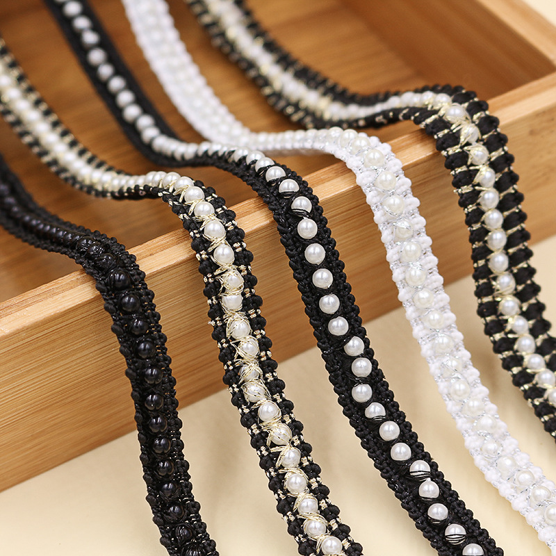 Spot wholesale small pearl lace accessories vintage clothing collar cuffs webbing clothing bags accessories