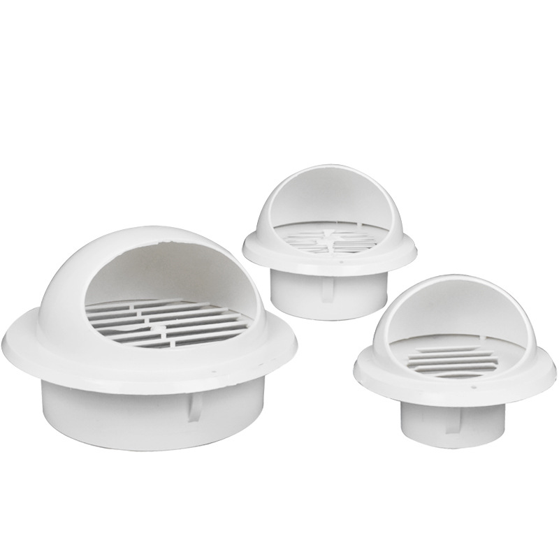 PVC integrado salida de aire dividida tapa de lluvia tapa de tubo de ventilación esférica tapa transpirable 180 especificación completa al por mayor