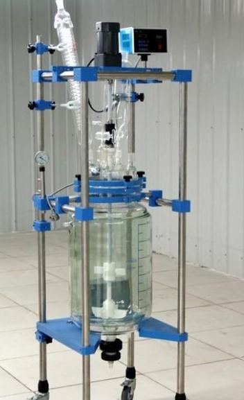   F5HA多功能5L单层玻璃反应釜，GG17高硼硅玻璃小型反应釜