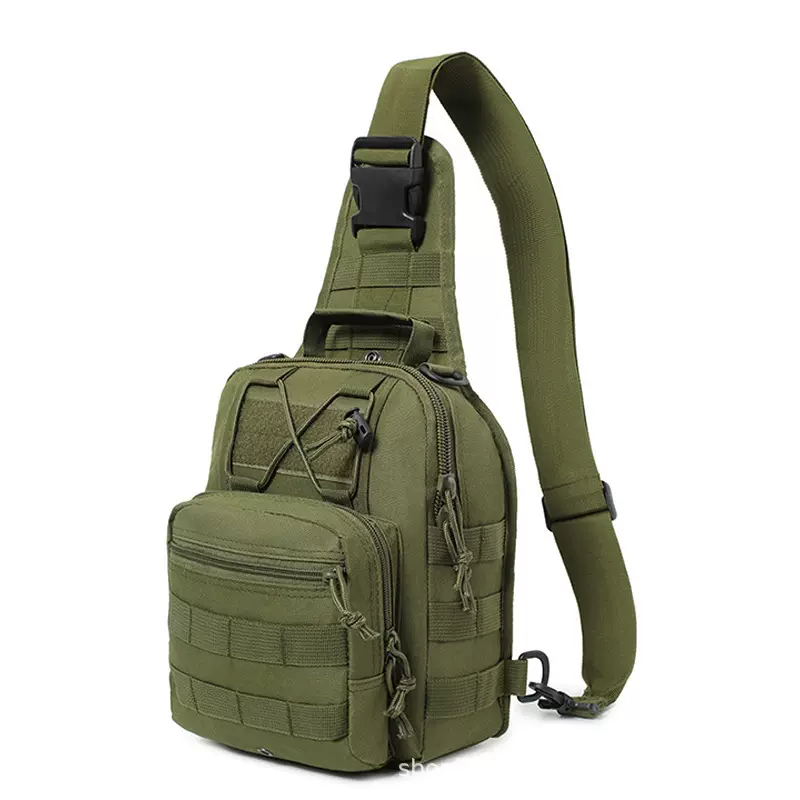 定制跨境户外运动战术胸包斜跨手提单肩包迷彩男士耐磨骑行小胸包