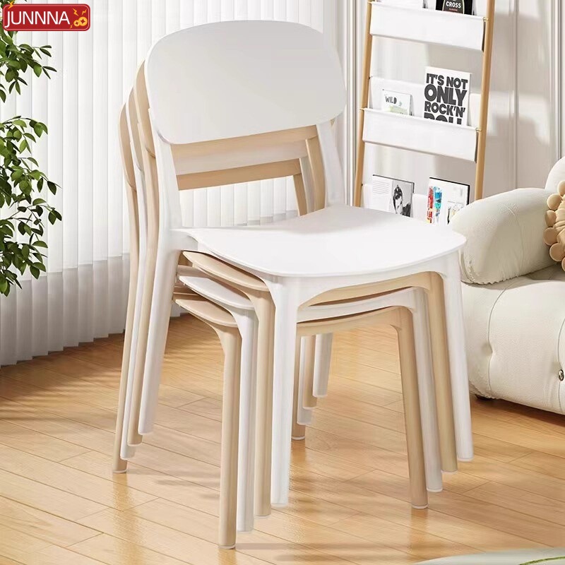 Thickened Household Dining Table and Chair Rental Room Nordic Simple Backrest Stool Commercial Dining Room Chair Plastic Dining Chair