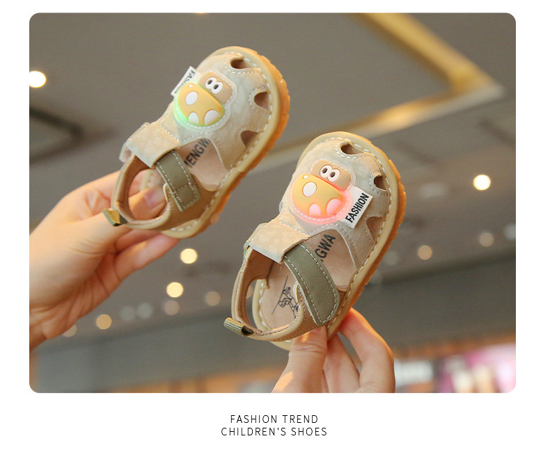 Chaussures bébé à lumière à semelle souple premiers pas_voghion.com