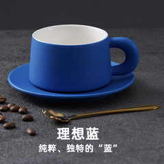 金福蘭の新商品のラインブルーは全部つや消しで太っています。陶磁器のコーヒーカップと家庭のビジネスの贈り物を代理します。