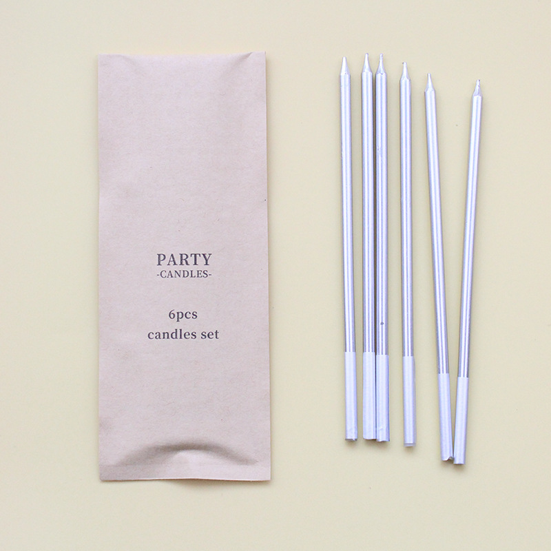 Wholesale ML0011 model birthday candles without plastic 6 straight…
