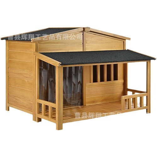 木製犬小屋、屋外ペット大型ヴィラ、日よけハウス、オールシーズン対応のユニバーサル屋内犬小屋、猫の生息地|undefined
