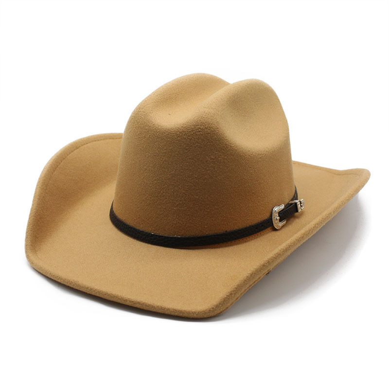 Western Cowboy Hats for Men and Women, Fashionable Versatile Hats with a Flat Top, Ethnic Style Knight Jazz Hats