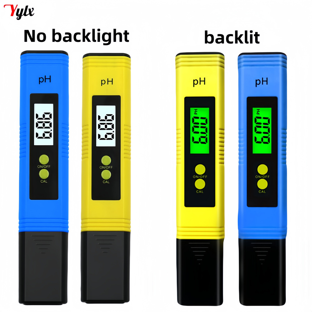 带背光ph计 按键PH测试笔 酸度计鱼缸水族ph仪 自动校正酸碱ph值