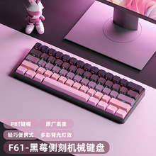 键机械键盘便携键盘有线小型女生办公打字背光红轴青轴茶轴