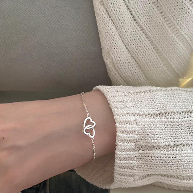 5g Weight Bracelets Classification 1 Piece Quantity Simple Style Heart Shape Alloy Plating Chain Women's Bracelets