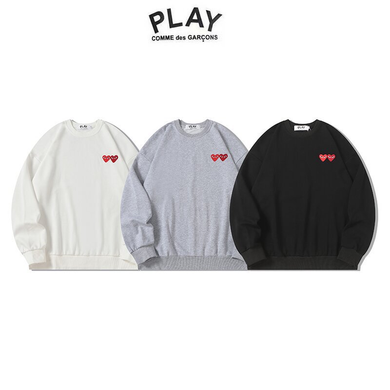 Rei Kawakubo Play Japanese Trendy Brand Autumn and Winter Casual Loose Fashion Versatile Heart Logo Unisex Sweatshirt