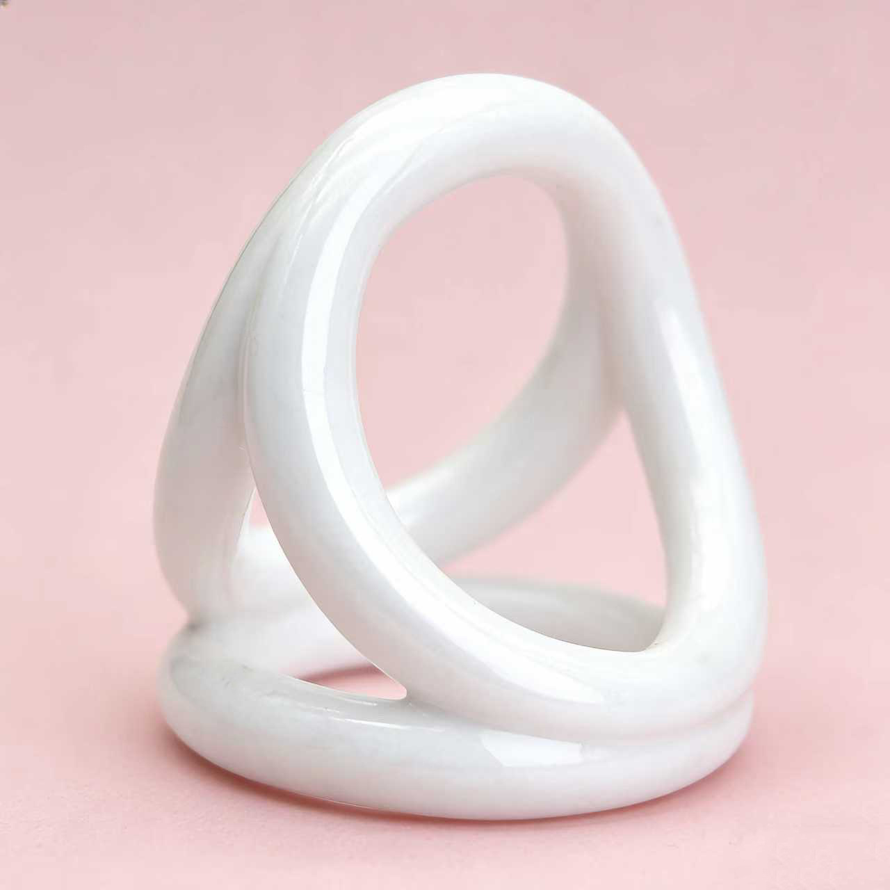 Men’s Wearable TPE Cock and Ball Ring, Manual Delay Support, Yellow — detail image 5