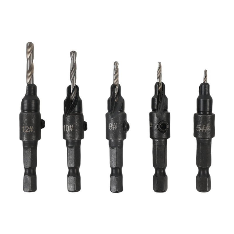 木工开孔器套装六角螺丝五金工具沉孔钻头 沉头钻 锥孔钻钻孔扩孔