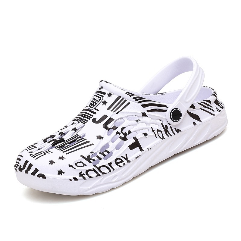 Sandalias de los hombres de verano al aire libre zapatillas al aire libre sandalias de playa zapatos de los hombres de moda de doble uso personalizado agujero deportes zapatos de moda