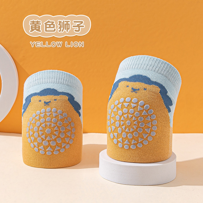 Medias de punto de malla de algodón fino, calcetines de punto de rastreo huecos, niños y niñas para bebés, calcetines de bebé, rodilleras de dibujos animados antideslizantes