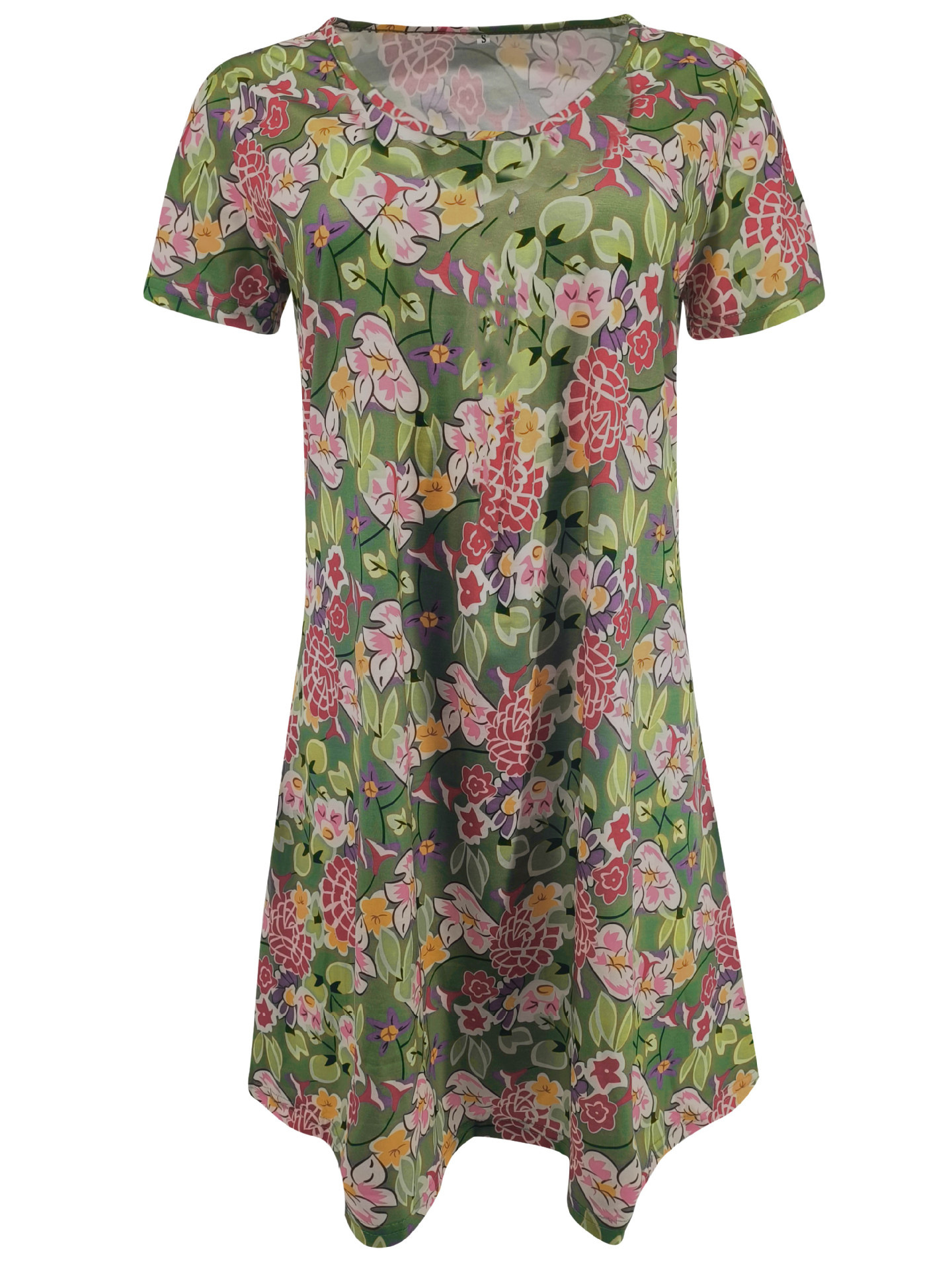 Women's Regular Dress Casual Round Neck Printing Short Sleeve Printing Knee-length Daily display picture 14