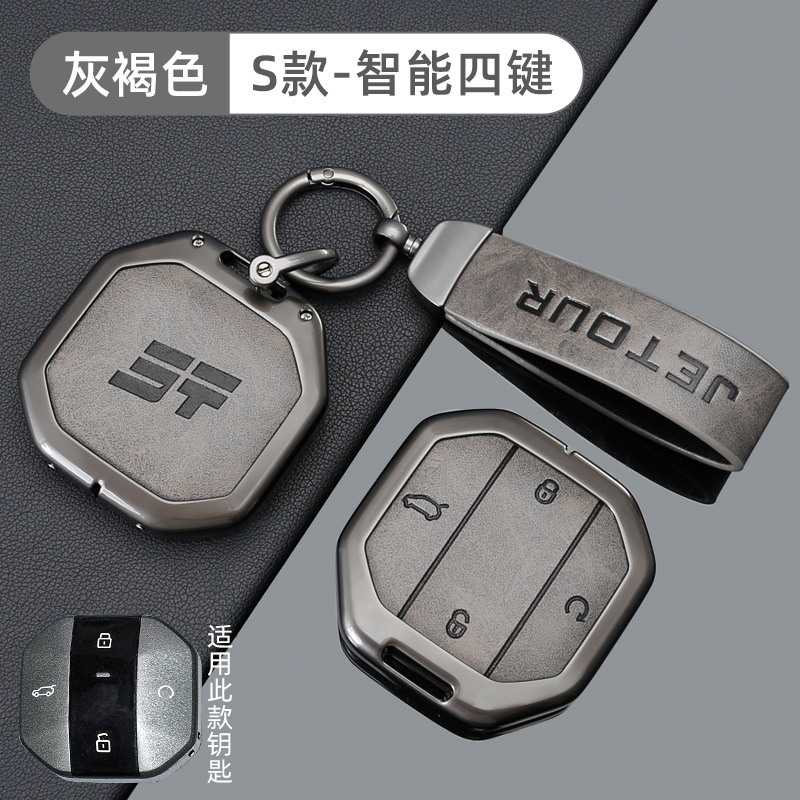 [New Liberty S 모델 스마트 4버튼 - 회갈색] 쉘 + 링 크레센트 버클