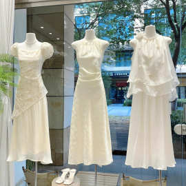 新中式国风四季青高端女装26夏尾款两件套上衣连衣裙杂款衣服批发