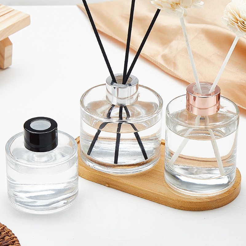 透明圆形玻璃香薰瓶50ml100ml无火香薰瓶精油会发扩香瓶装饰摆件|undefined