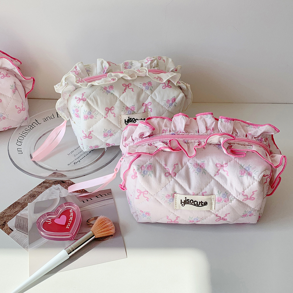 179g Weight Pencil Case Stationery Type 1 Piece Quantity Class, Learning, Graduation Occasion Cotton, Polyester Material Bow Knot Pattern Korean Style Style Bow Knot Cotton Polyester Class Learning Graduation Korean Style Pencil Case 3