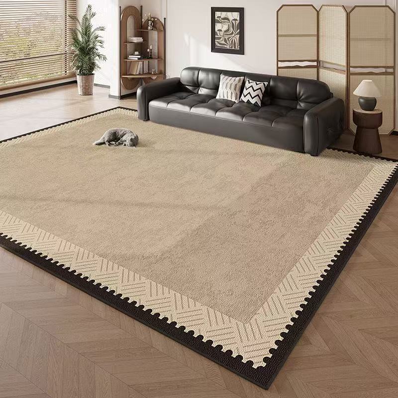 Living Room Carpet, New Cream Style, Anti-Fouling and Stain-Resistant Sofa Coffee Table Mat, Bedroom Bedside Large Area Covered with Thickened Version