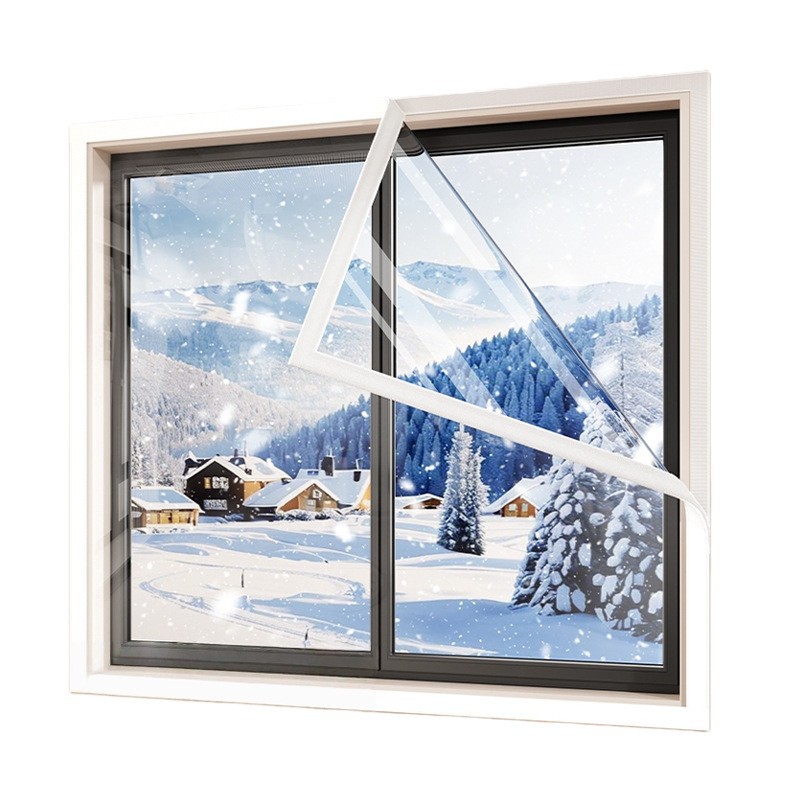 invierno cortina de aislamiento térmico a prueba de viento ventana de sellado de fugas de viento artefacto de viento tela de plástico gruesa anticongelante aislamiento frío