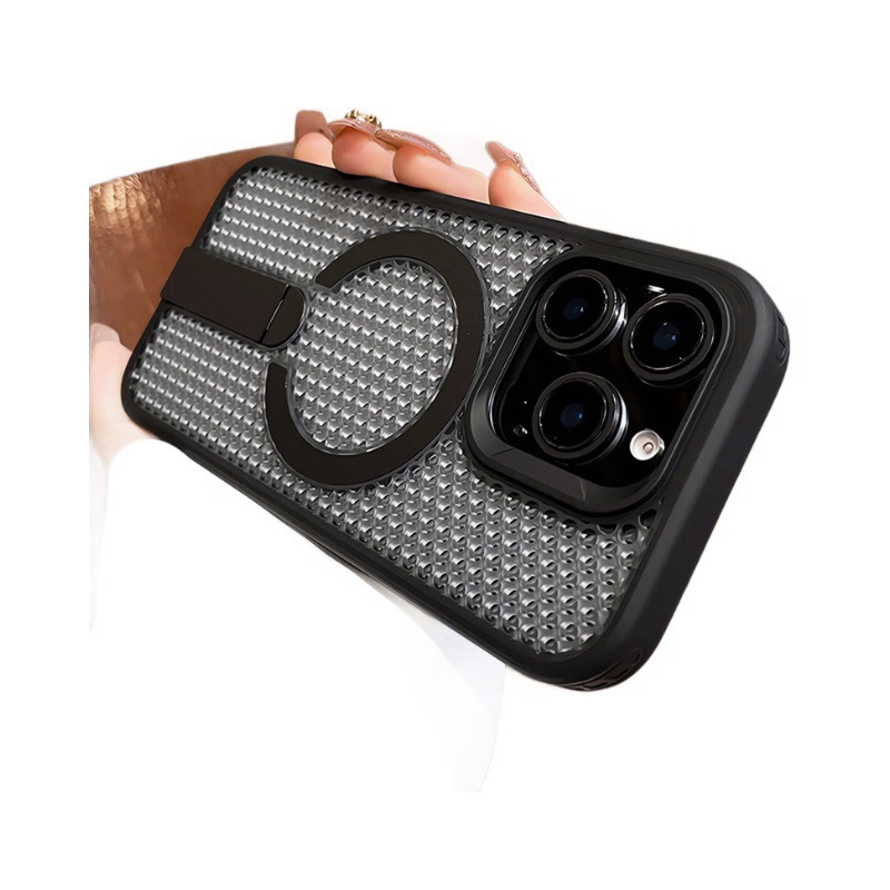 Van Star Honeycomb Radiating Magnetic Bracket para Apple 17PRO Case iPhone 16 Congelar hueco anti-caída