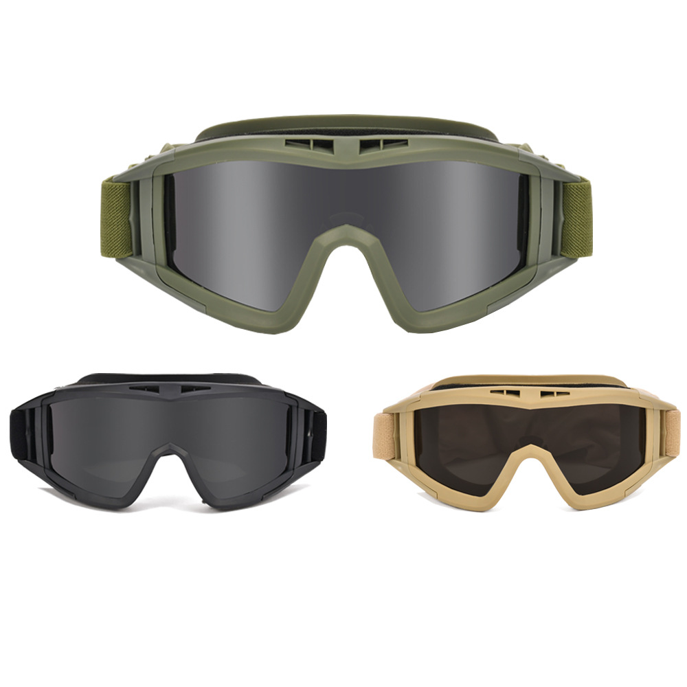 Gafas Tácticas Antiimpacto de TPU y PC, Lentes Intercambiables, para Tiro y CS