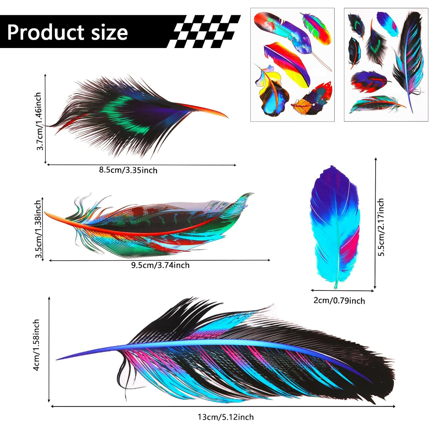 Amazon nuevo pegatinas de plumas para automóviles decoración de automóviles pegatinas de pared de vinilo pegatinas de maleta