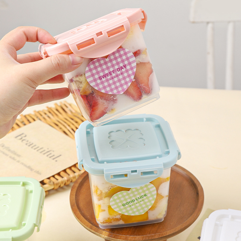 可循環慕斯千層蛋糕包裝盒豆乳奶酪甜品罐子提拉米蘇密封打包盒子