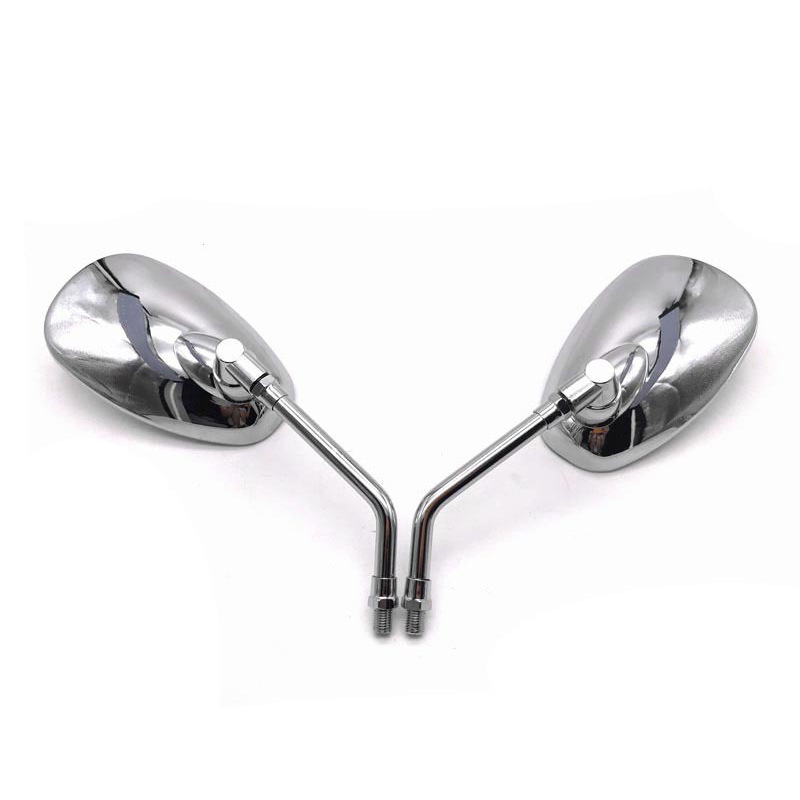 Suitable for Diamond Leopard Electroplated Rear-view Mirror Motorcycle Rear-view Mirror Modification Personalized Oval Universal Electric Vehicle Mirror