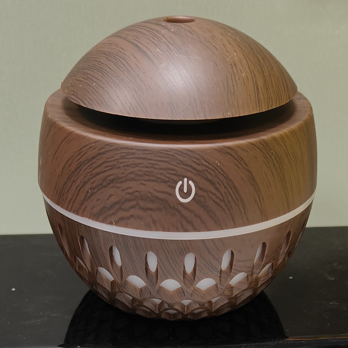 Creativa niebla USB gota de agua humidificador grano madera máquina aromaterapia fuente la fábrica LOGOTIPO personalizado regalo