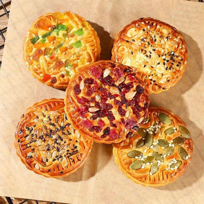 果仁月饼坚果五仁传统月饼好吃香甜果仁果味月饼中秋送礼月饼糕点|undefined