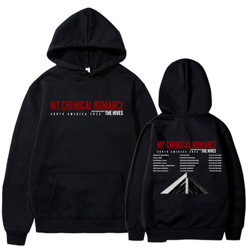 My Chemical Romance Punk Band South America 2026 Tour Hoodie Men's and Women's Gothic Fashion Sweatshirts Sheep