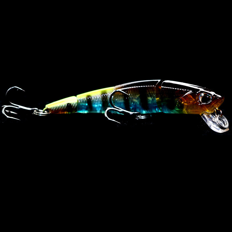 Small Multi Jointed Fishing Lures Hard Plastic Baits Fresh Water Bass Swimbait Tackle Gear