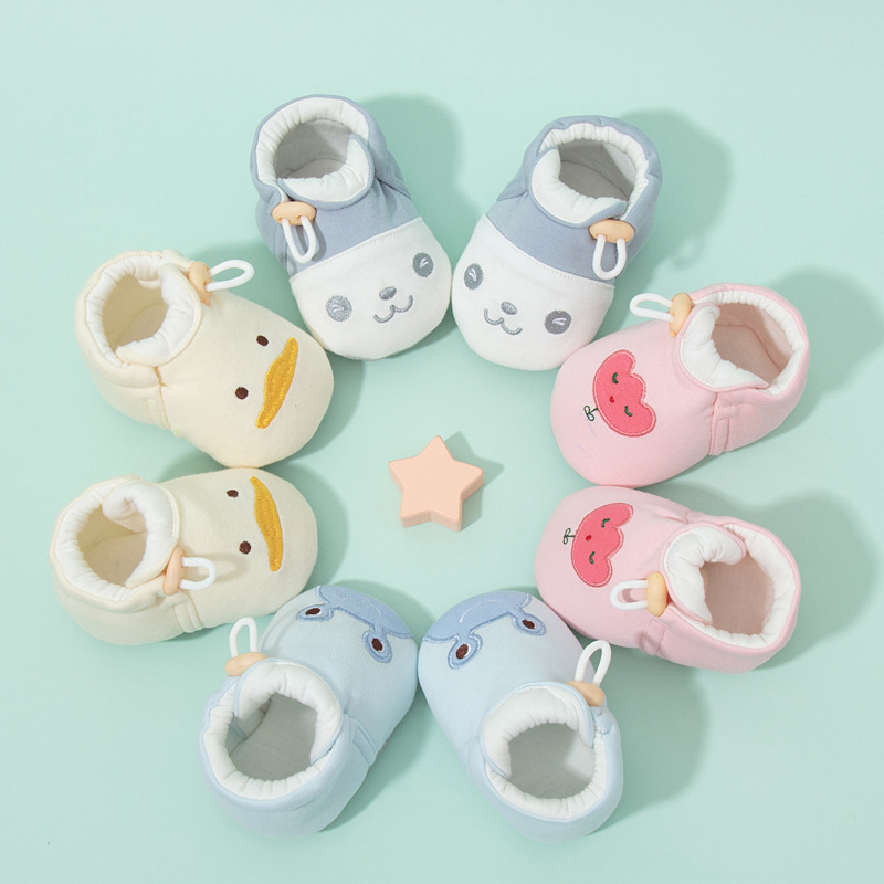 Baby Shoes for Spring, Autumn and Winter 0-1 Months, Male and Female Baby Shoes and Socks, Non-Falling Shoes, Soft Sole Anti-Slip Walking Shoes, Category a