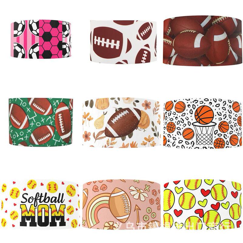 50Yards/Roll Football Rugby Digital Printing Ribbed Tape DIY Bow Hairpin Material 1Yc68341 50Yards/Roll Football Rugby Digital Printing Ribbed Tape DIY Bow Hairpin Material 1Yc68341
