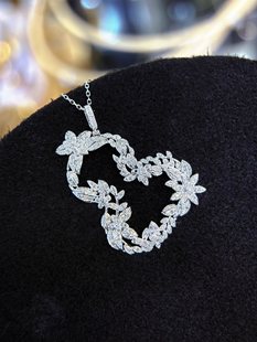 18K Gold High-End Jewelry Flower Clusters Diamond Gourd Pendant Jewelry Douyin Wholesale Agent