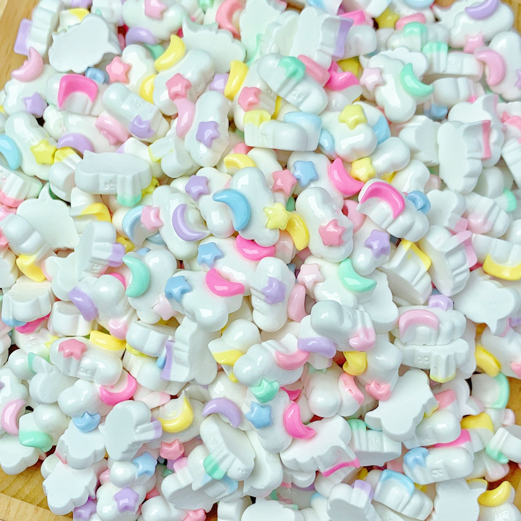 Mini cuatro-ángulo accesorios de resina nebulosa tamaño pequeño joyería de uñas estrella color caramelo espárragos horquilla tocado Accesorios