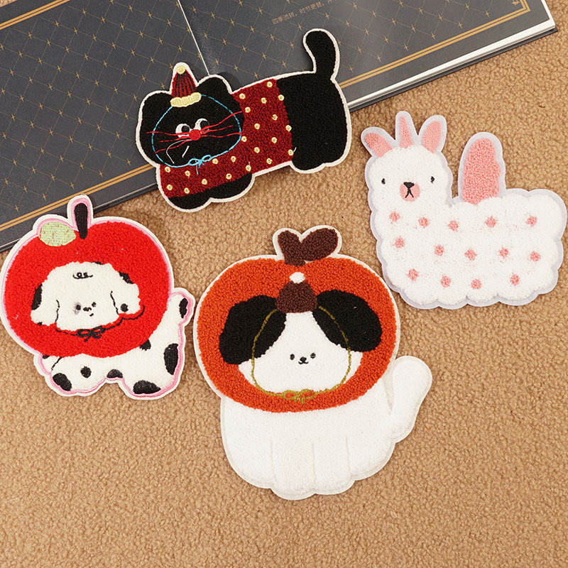Towel embroidery computer embroidery large kitten puppy clothes patch fashion embroidery cloth sticker hand sewing accessories applique Towel embroidery computer embroidery large kitten puppy clothes patch fashion embroidery cloth sticker hand sewing accessories applique