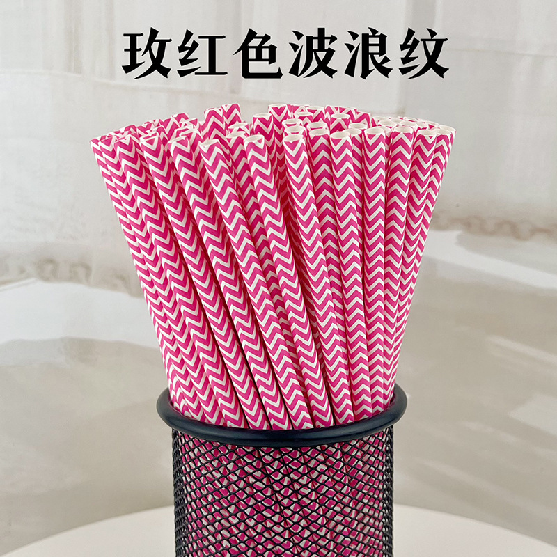 Un gran número de pajitas de papel desechables al por mayor en stock pajitas de papel degradables pajitas onduladas